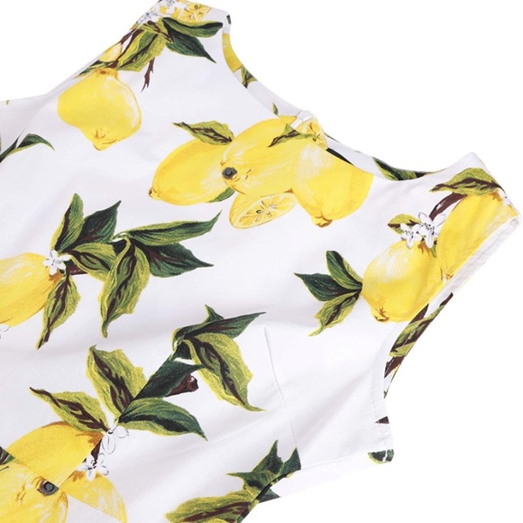 Classic Style Retro Lemon 🍋 Swing Dress - Picture 3 of 6